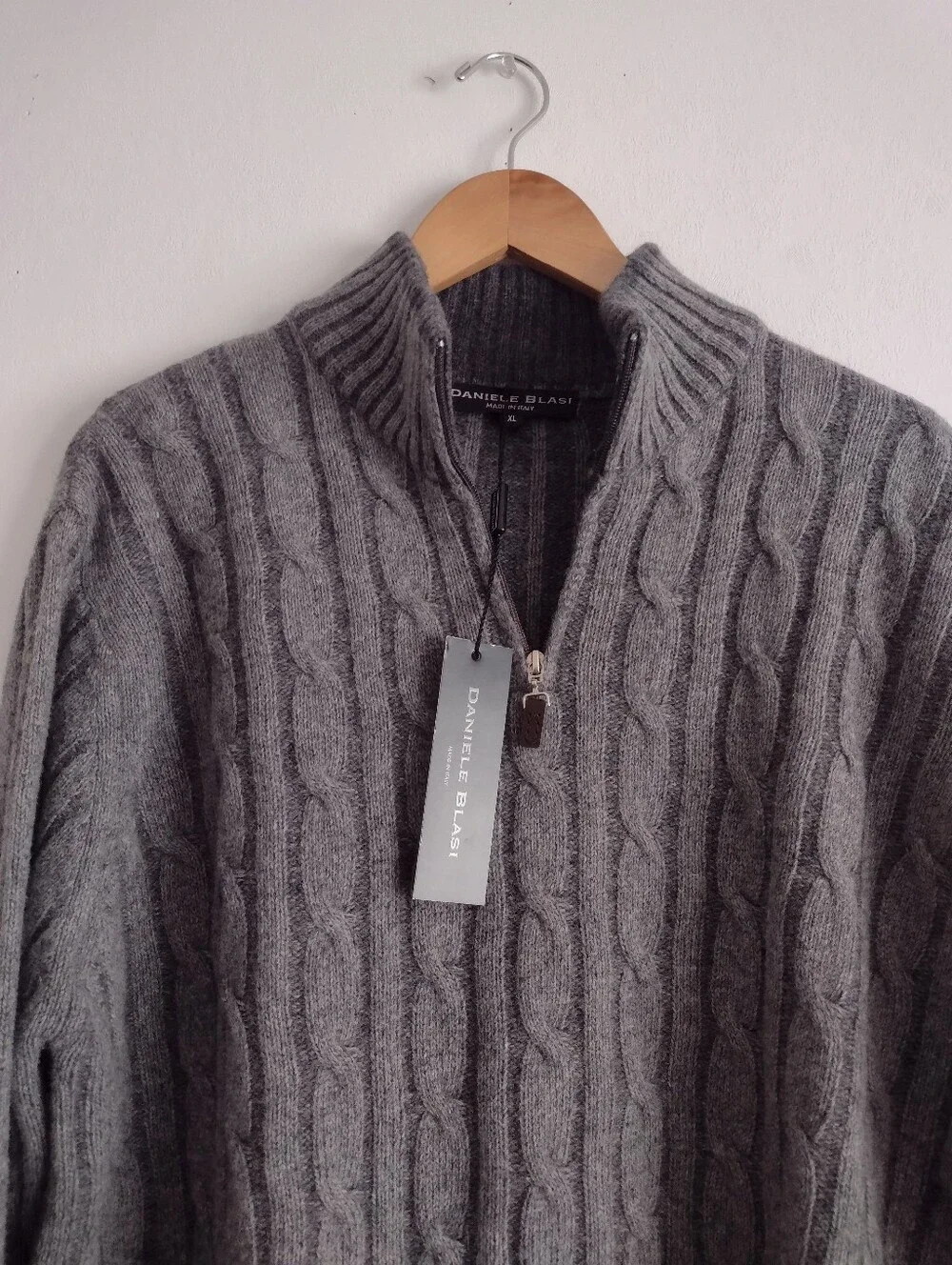 Danielle Blasi Mens Gray Wool Blend Sweater XL